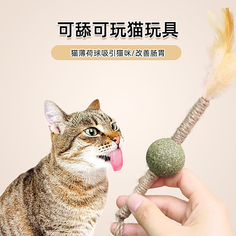 Juguetes para gatos, menta para gatos, polygonum de madera, plumas de sisal, campanas, rechinar los dientes, juguetes para gatos, aliviar el aburrimiento, productos para mascotas
