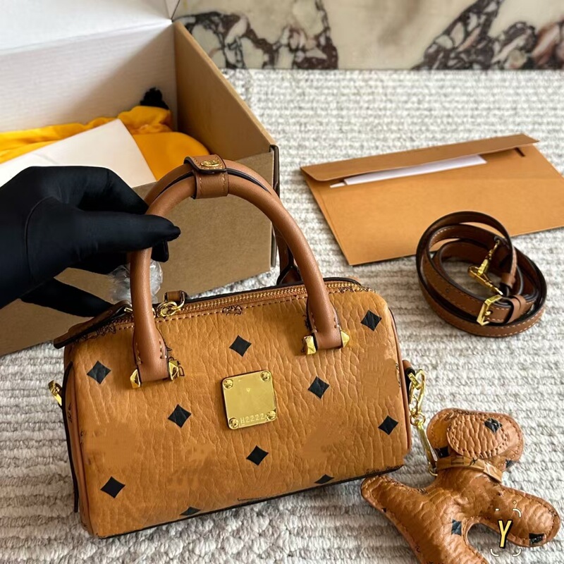 Top-Tier Chip Version with Label m Pillow Bag C Boston m Single Shoulder Crossbody Handbag Women's Genuine Leather Bag