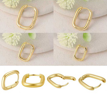 �羳�����Լʱ�л�����U�Ͷ���Ůͭ��18K��ɫ���ζ�����Ȧ����