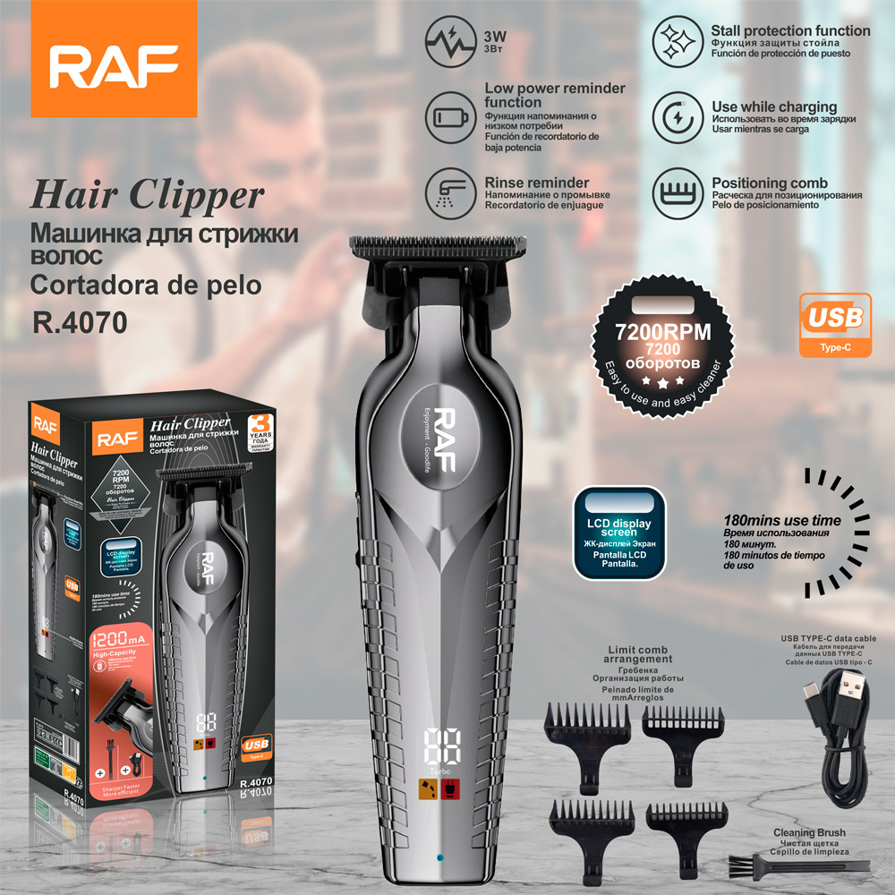 Cortapelos eléctricos de tres horas de duración de la batería transfronteriza RAF