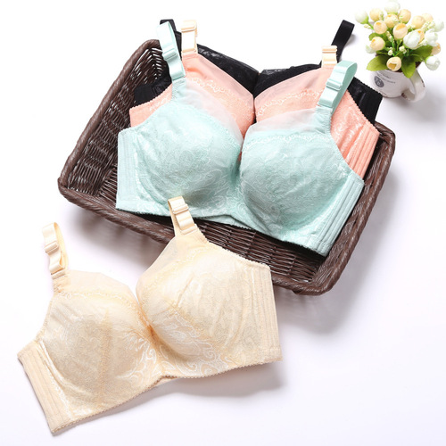 Wankang large size underwear thin breathable underwired fat mm big breasts appear smaller full cup push-up adjustable bra