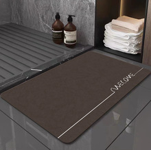 純色硅藻泥地墊吸水腳墊簡約防滑墊浴室衛生間進門口地毯地墊耐臟