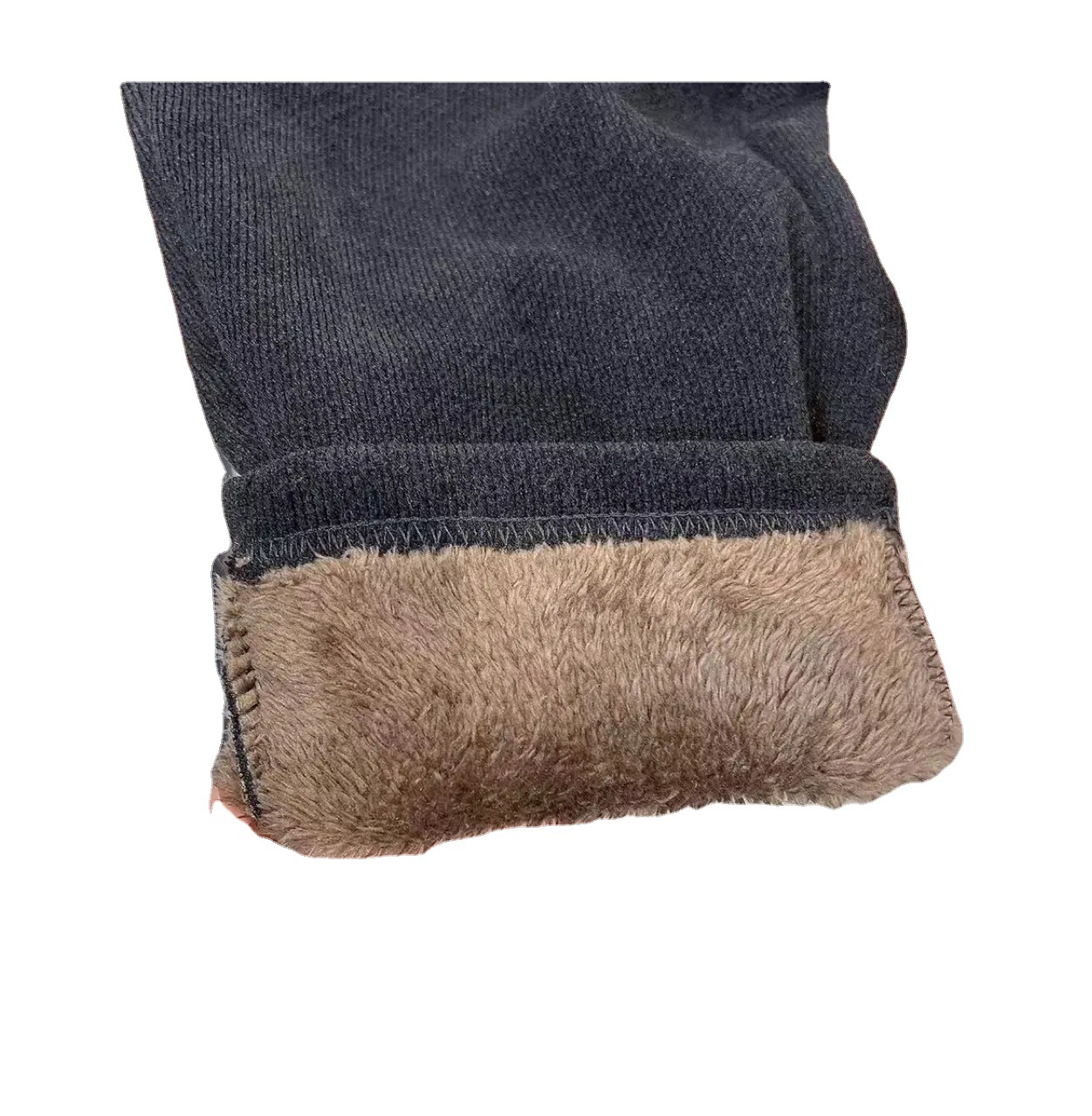 Tiktok im gleichen Stil, plüschig, verdickter arktischer Samt, lässige, hoch taillierte, schlanke Leggings für Damen, Modetrend, Harun-Hose_voghion.com