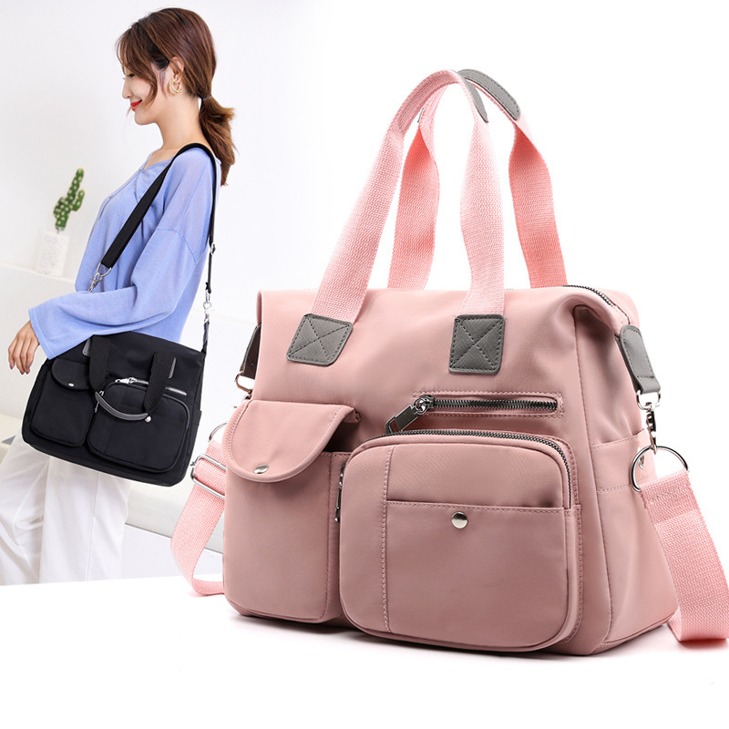 Cross-Border New Style Women's Shoulder Bag European and American Style Mommy Nylon Crossbody Handbag Large Capacity Travel Bag Tote Bag