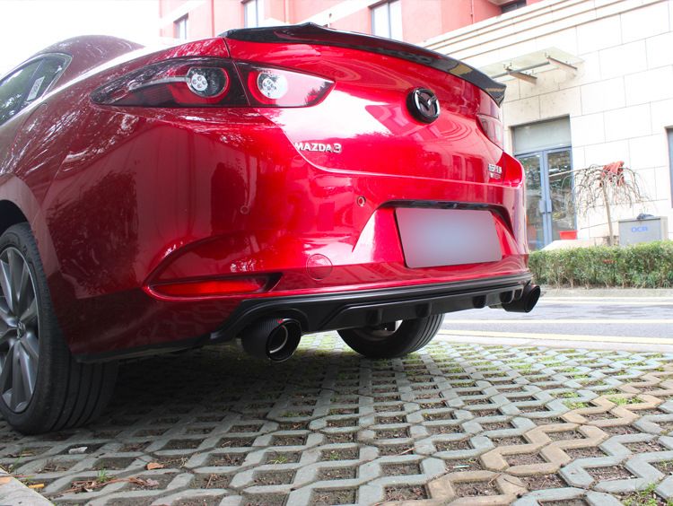 14-23 Mazda 3 Angkesela Rear Lip Rear Bumper Rear Spoiler Special Modified Exhaust Pipe Size Surround
