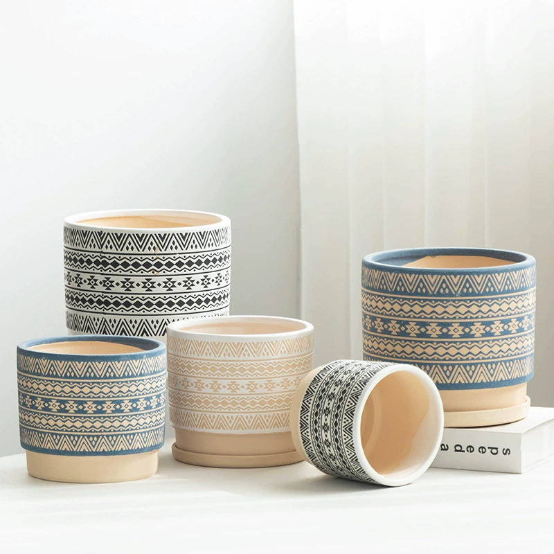 Цветочный горшок керамический бытовой большой зеленый завод специальный таз с поддоном фаленопсис зеленая Орхидея Цветочный Горшок Настольный горшок