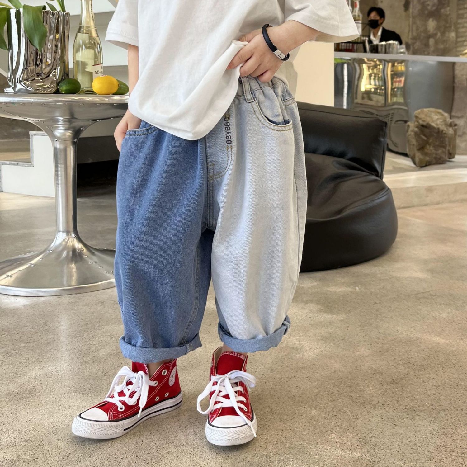 Pantalones de moda, pantalones de primavera para niños, pantalones de jeans para niños, pantalones casuales para niños pequeños y medianos. image 1