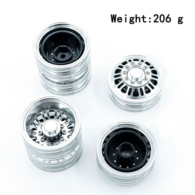 Model car 1/14 Tamiya trailer CNC metal wheel hub B mud head front wheel rear wheel pair