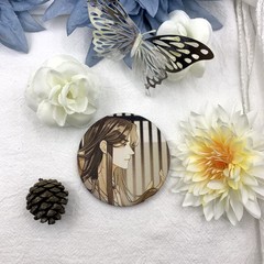 Limited Edition Commemorative Pin for "Lao Haa and His White Cat Master" with the "Babbling" Hair Styling Set