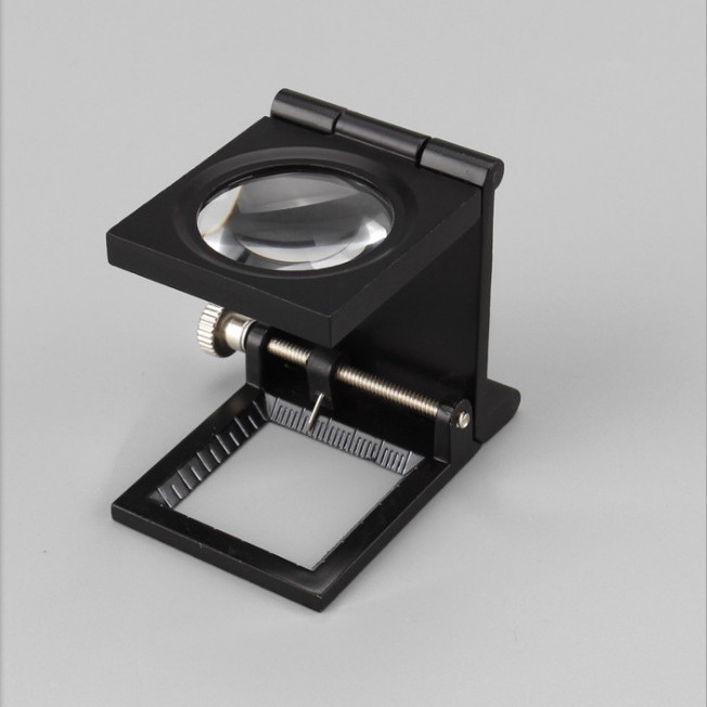 带指针8倍照布镜密度折叠 金属刻度光学玻璃放大镜9005C