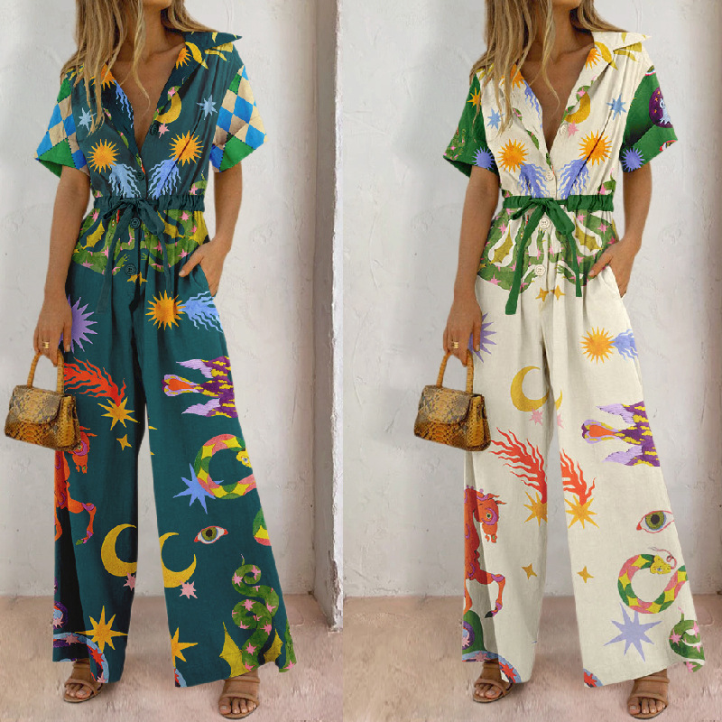 Women's Street Casual Printing Full Length Printing Jumpsuits display picture 1