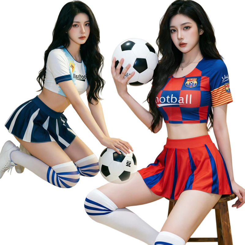 Lingerie, Sexy and Dynamic Football Babe Two-Piece Set, Cosplay Cheerleader Uniform, Manufacturer Football Babe