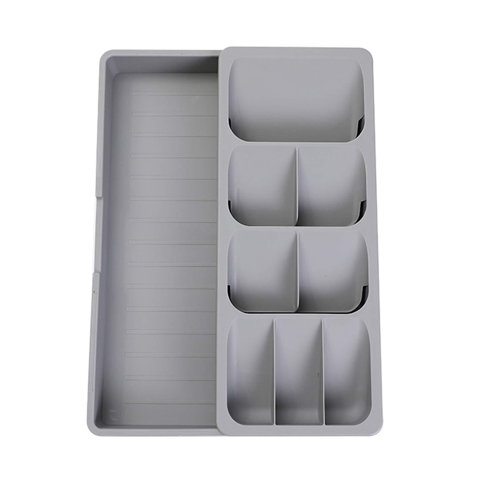 Caja de almacenamiento retráctil para cubiertos, organizador de cucharas, estante de almacenamiento para cocina, caja de varios compartimentos para cajones, fabricante en stock