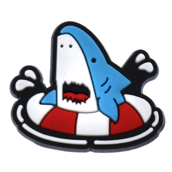 Cute shark hole shoes shoes flower PVC cartoon shoe buckle cross-border e-commerce accessories beach shoes DIY decorative buckle
