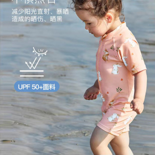 2025 Baby Swimwear Children's Swimsuit Trousers Men's Treasure Women's Treasure Swimwear Category A One-year-old One-year-old Two-year-old 3-year-old Baby Boxer Cute