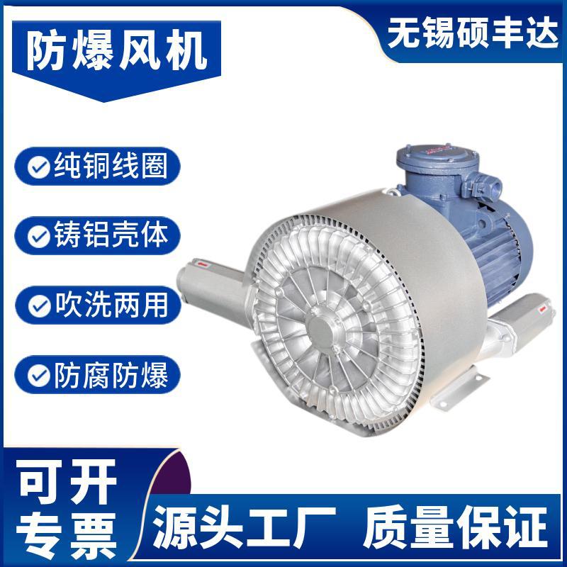 防爆高压鼓风机 21区防爆吸吹两用 A21 IP65复合防爆漩涡高压风机