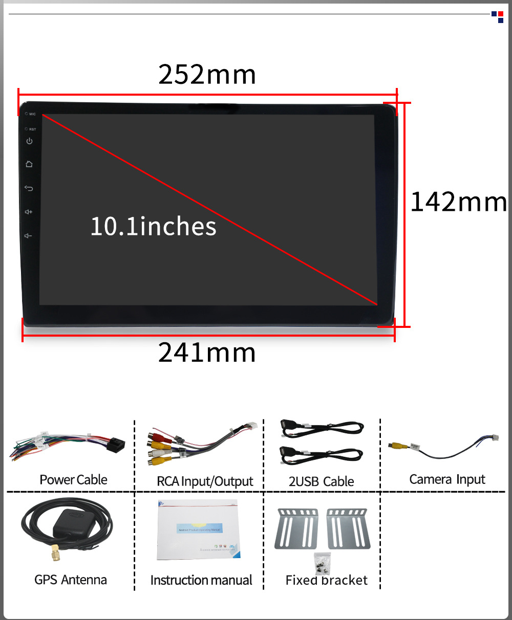 Export wholesale 7-inch 8-inch 9inch 10inch screen versatile universal Android car navigation reverse camera GPS all-in-one device