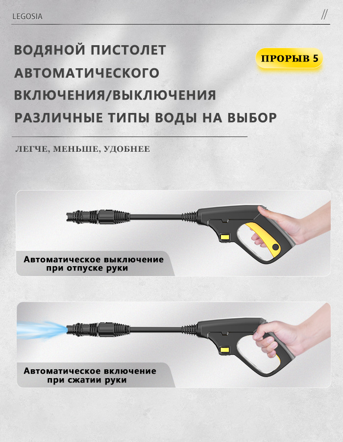 European standard household car washer, high pressure portable water gun