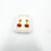 Earrings stainless steel, fresh screw, new collection, 750 sample gold