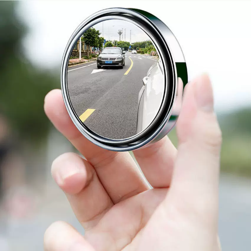 汽车倒车后视镜高清防雨小圆镜可旋转调节广角辅助倒车镜反光镜子