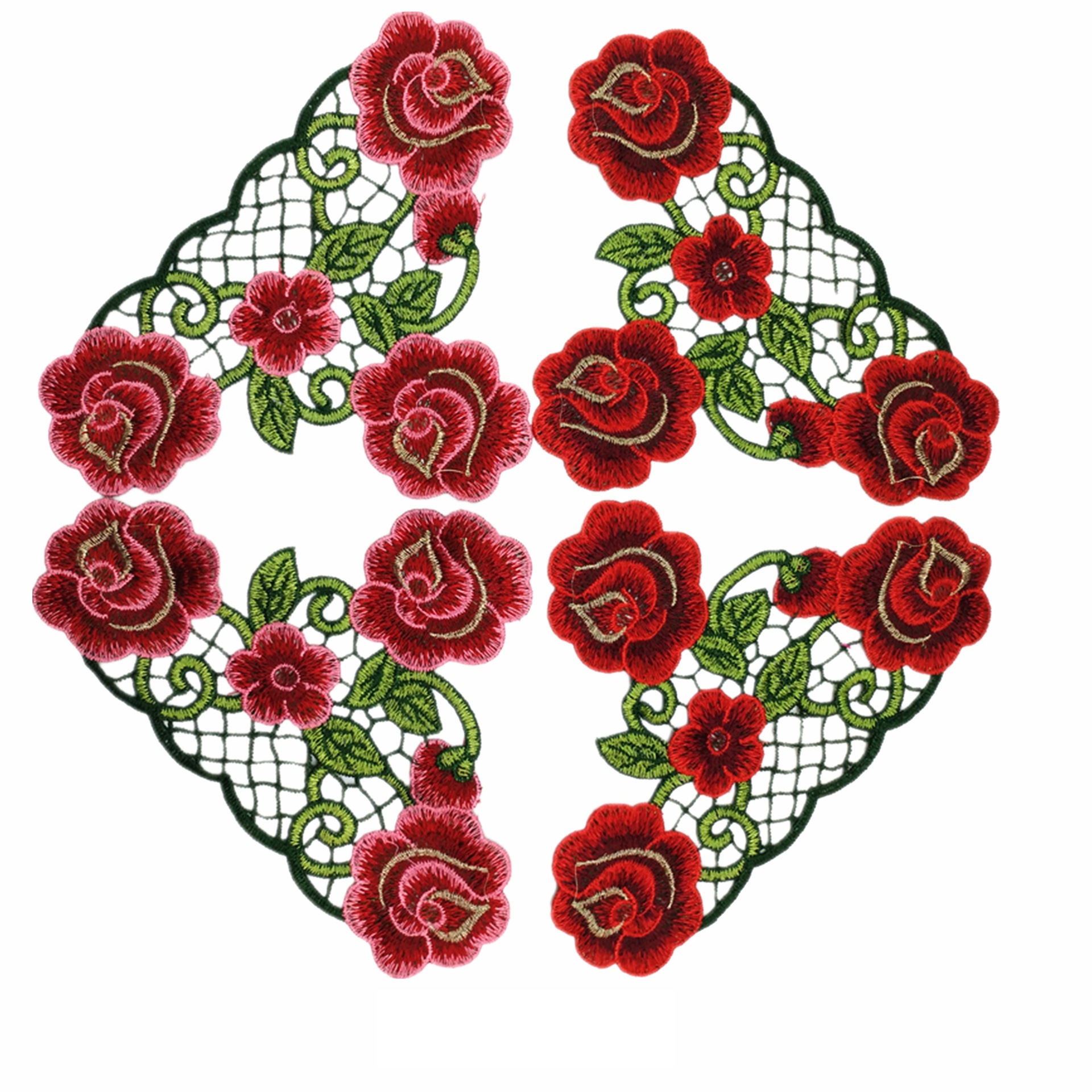 内衣手套花服饰领花 彩色民族镂空水溶色花服装辅料花朵批发