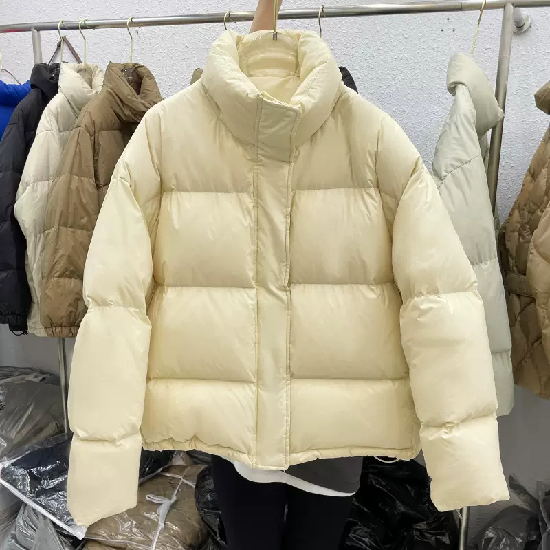 广州十三行平湖白鸭绒女士羽绒服高级感中长款冬季女装外套女批发