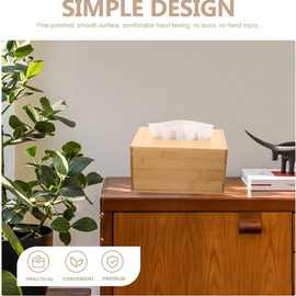 木质储物盒长方形面巾纸盒家庭办公室书桌床头柜纸巾收纳实木盒