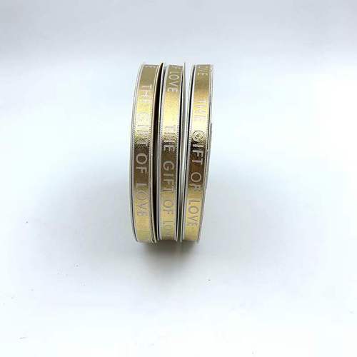 Wholesale 1cm hot stamping English ribbon cake baking flowers gift decoration strap bright printed webbing ribbon