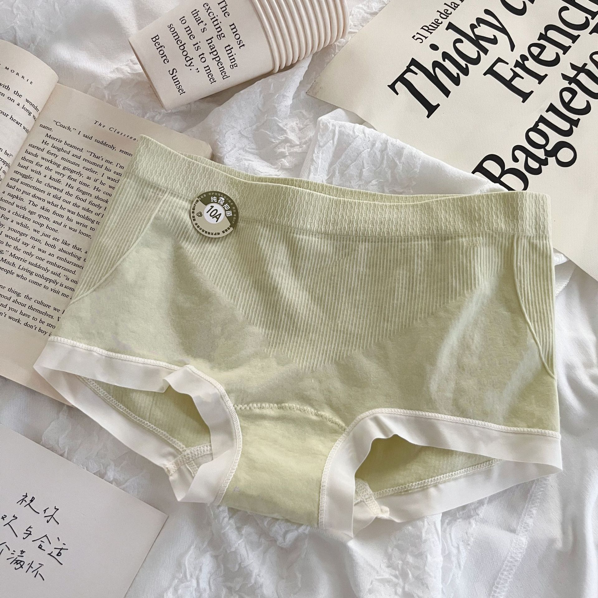 Nuevo algodón antibacteriano 10A entrepierna damas panteras de ángulo plano sin costuras todo incluido cadera deportiva sin marcas cintura media comodidad