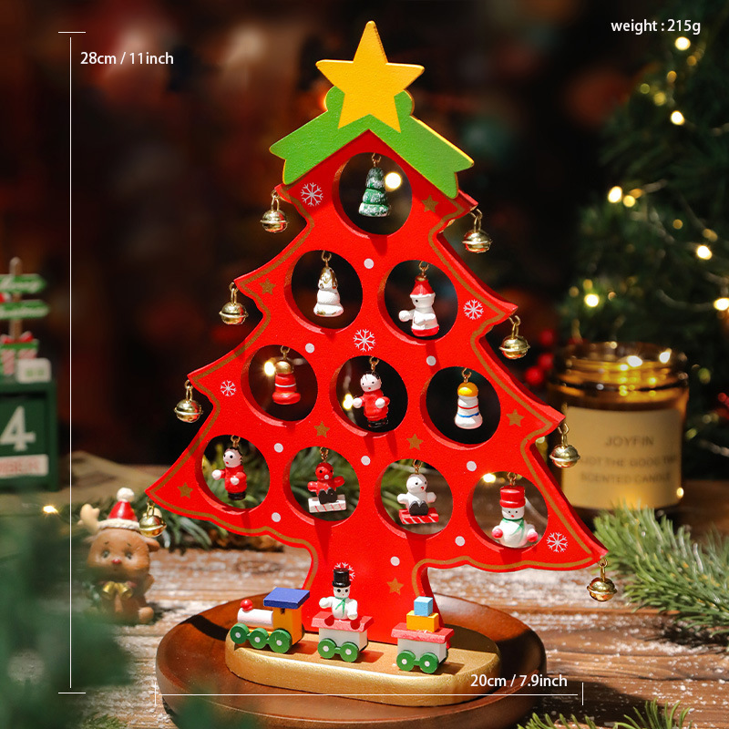デスクトップ木製クリスマスツリーホームミニクリスマスツリー装飾ギフト小さなクリスマス装飾品新しいクロスボーダー|undefined