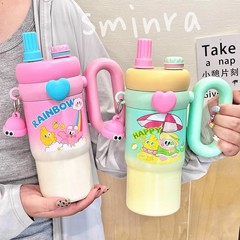 新商品萌えカードうさぎビッグマック新保温カップ超萌えストロー高颜値氷覇カップ大容量コップコップ