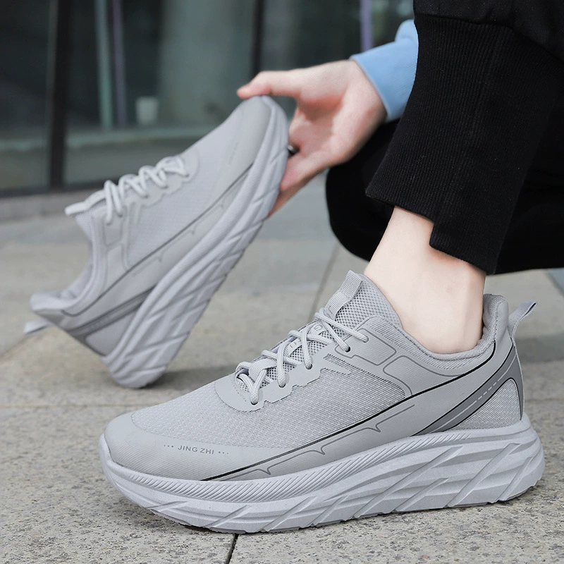 Breathable mesh sports shoes, demi‑season casual trainers, soft cushioned sole