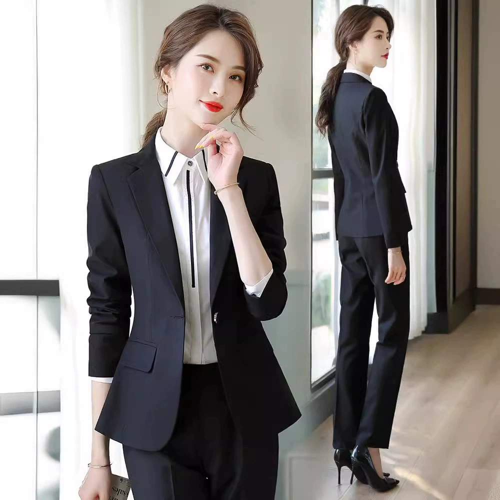 Black classic suit, set, overall for hotel