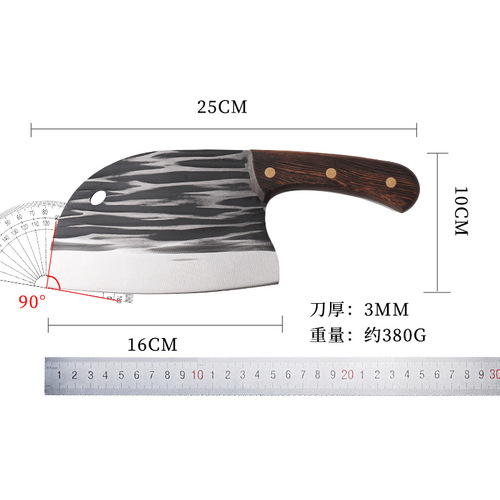 Fish Head Knife Hot Selling Hotel Kitchen Household Stainless Steel Hand Forged Sharp Bone Cutting Knife Bone Splitting Knife