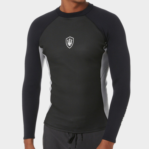 Summer Sun Protection Swim Suit Quick-Drying Diving Suit Men's Long Sleeve Surfing Suit Surfing Top Breathable Water Sports Suit