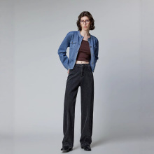 SELINE&时琳高端2025牛仔裤女秋季酷恋妙龄少女炸街垂顺感显瘦宽