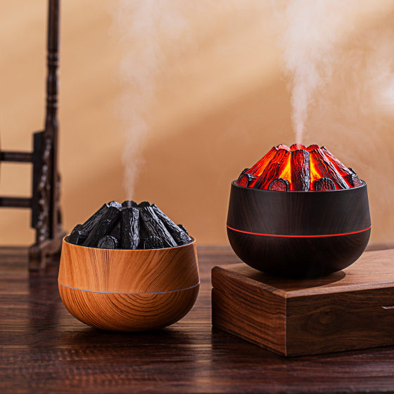 Creative depth wood grain usb mini simulation charcoal humidifier desktop mute air conditioning room air replenishment dormitory