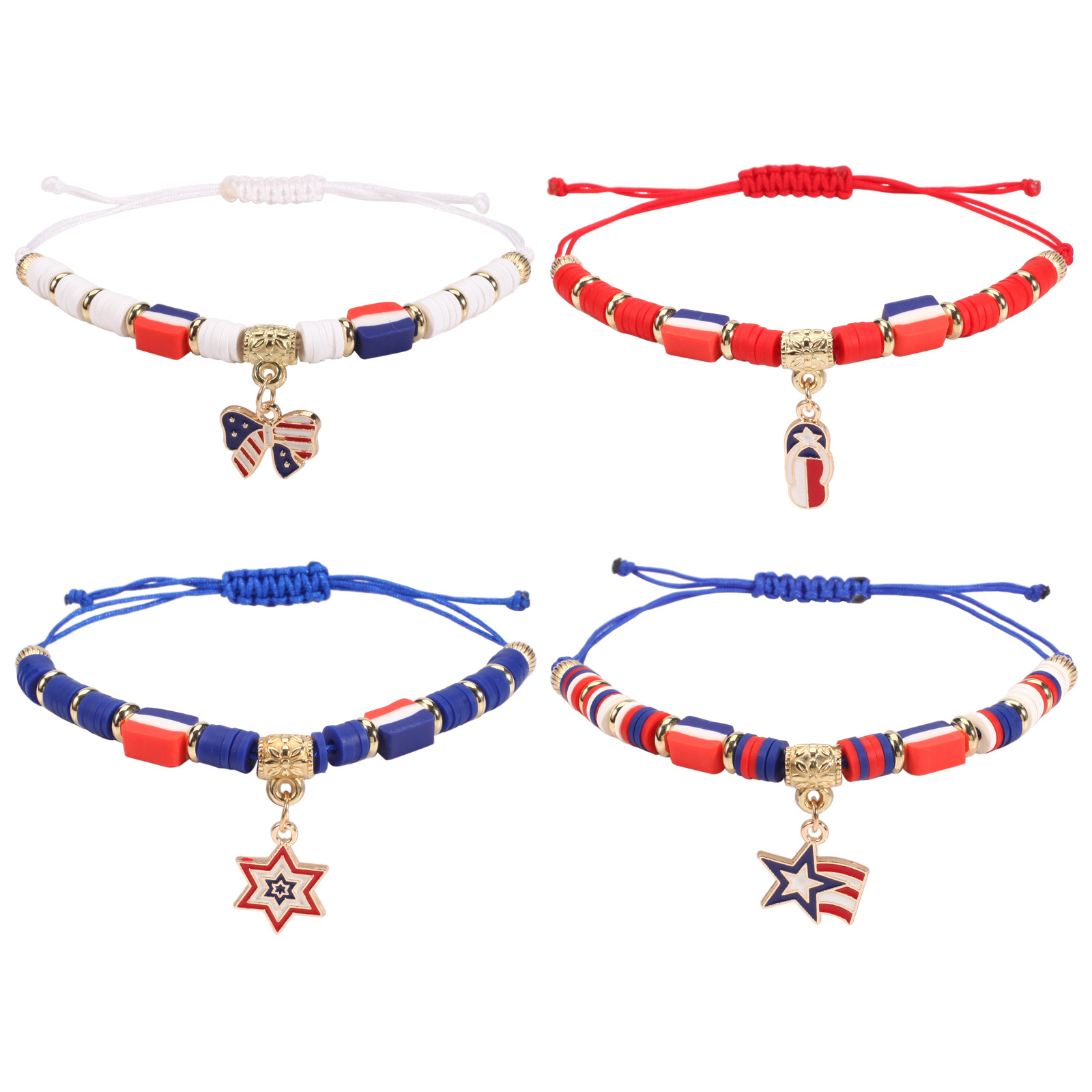 Wholesale Jewelry Simple Style Classic Style Color Block Artificial Crystal Cloth Beaded Bracelets display picture 1