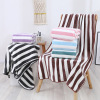 High density Coral Bath towel customized thickening water uptake stripe towel soft adult household Beach towel 70*140