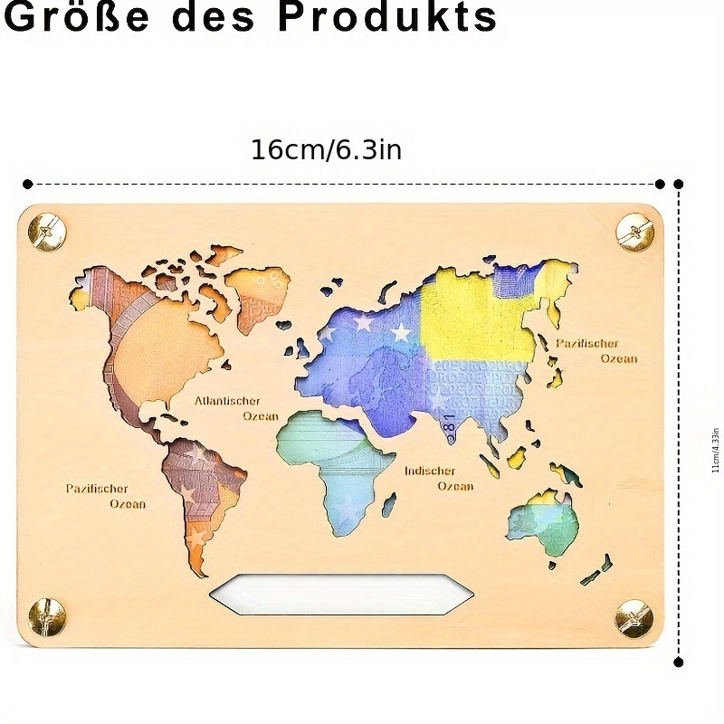 クロスボーダー Amazon 木製キャッシュマネークリップ装飾ホリデーパーティー木製ラブマップギフト包装ギフト|undefined