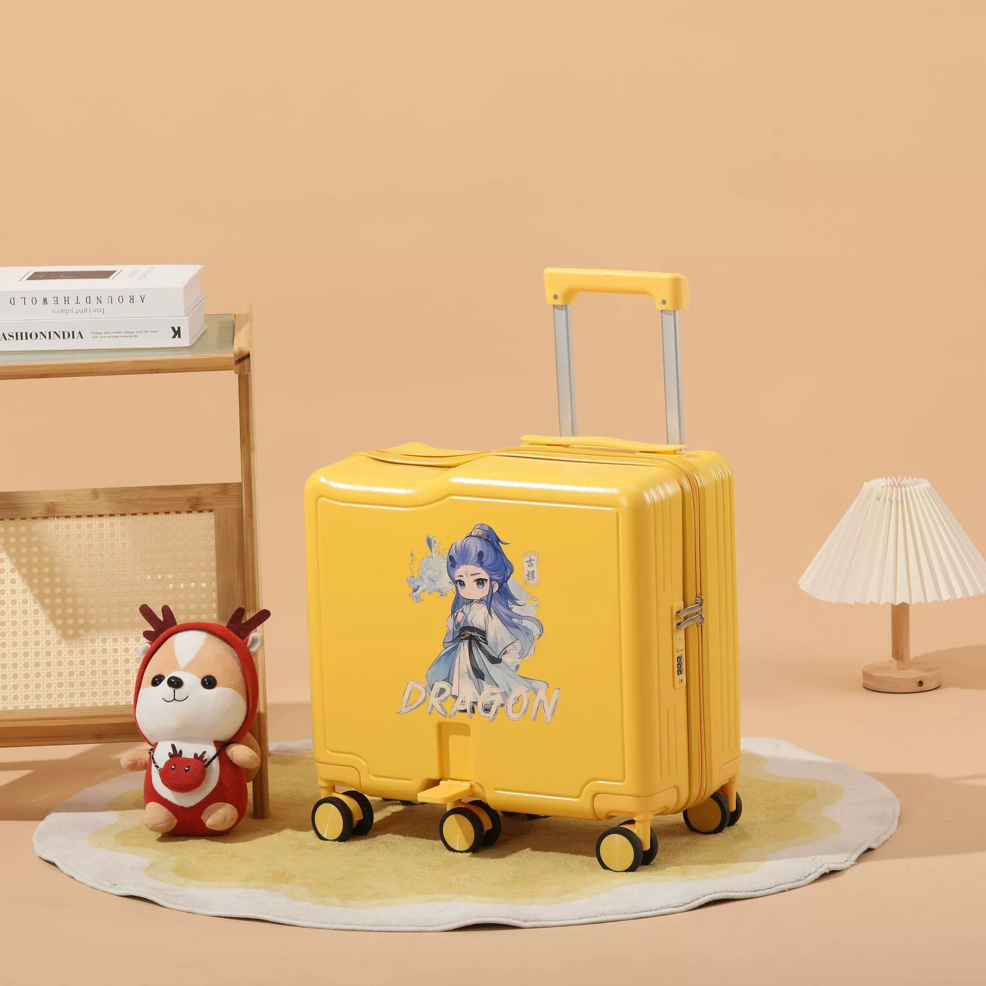 Durable suitcase with seat, increased thickness