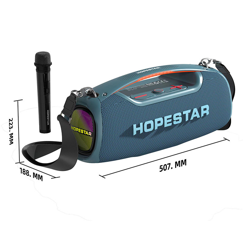 HOPESTAR-A60ワイヤレスbluetoothスピーカーの大出力100W大音量屋外携帯防水ストラップ携帯|undefined