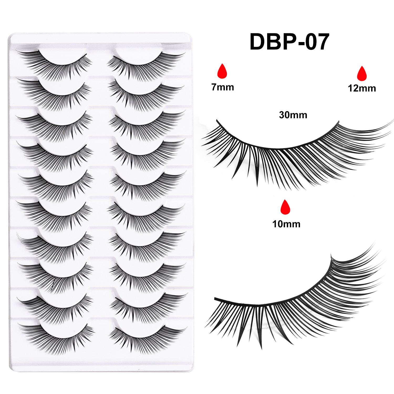 DBP-07 (에어속눈썹) 여우형 가볍고 얇고 부드러운 줄기