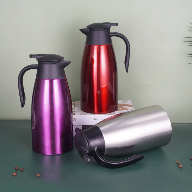 Suministro directo de fábrica de acero inoxidable 304 olla térmica vacío europeo de doble capa de bienvenida café olla hogar Hotel caldera térmica