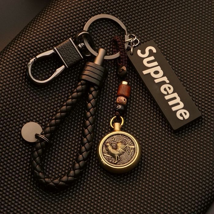 Llavero latón vuelta Zodiaco conejo dragón ovejas creativo llavero hombres personalidad pareja exquisito colgante