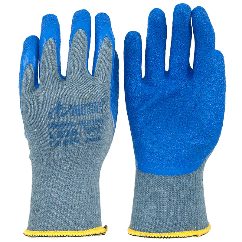 Xingyu L228 guantes de látex caliente de vello de protección laboral de arrugas pegamento anti-deslizante anti-aceite engrosado trabajo de protección anti-desgaste