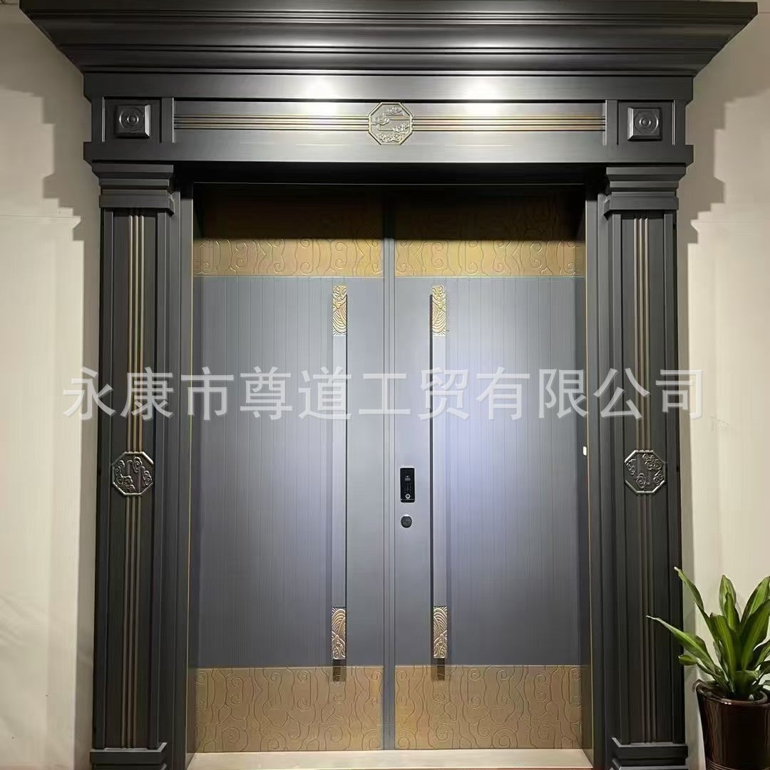 批发湖北大冶精雕铸铝别墅大门丹江口铸铝装甲门洪湖别墅大门