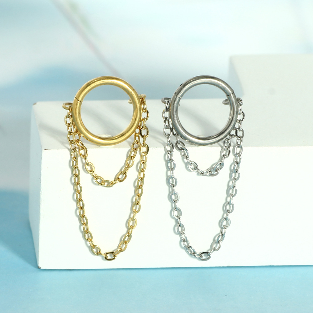 Labret piercing jewelry detail image