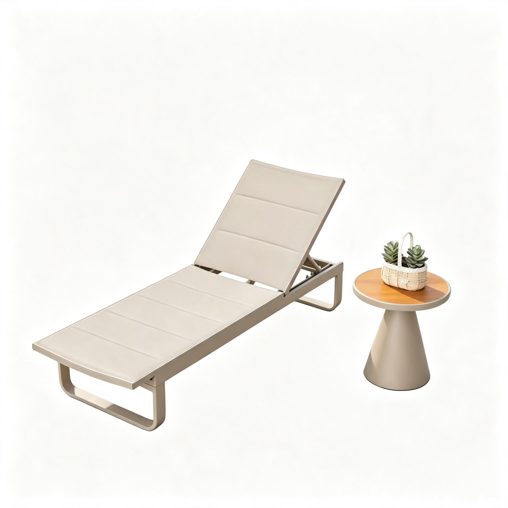 Silla de piscina, silla de playa anticorrosión de aleación de aluminio, tumbona de piscina de alta gama para hoteles y B&B, tumbona portátil image 4