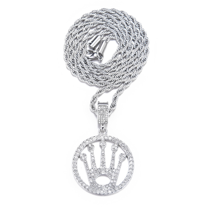 Nuevos accesorios de hip-hop para coronas masculinas, colgantes modernos y versátiles con una sensación de diseño popular en el_voghion.com